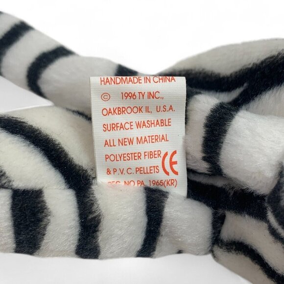 TY Beanie Babies Blizzard White Tiger 8" Plush Toy Collectible 1996 NWT - Picture 5 of 6